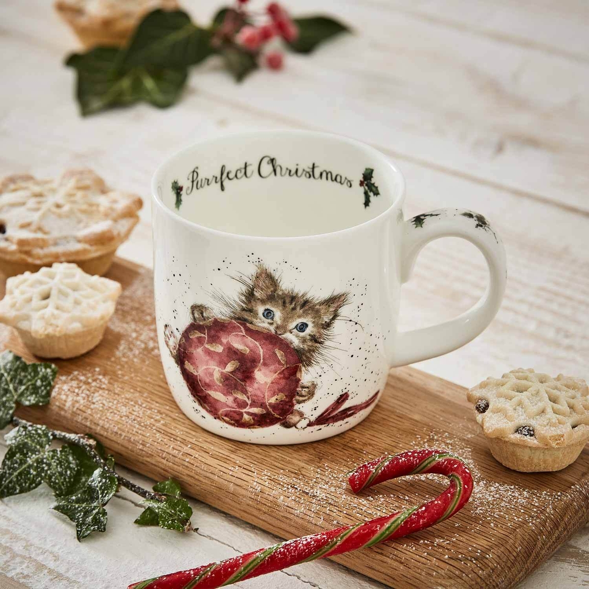 Wrendale Designs Purrfect Christmas Kitten Mug image number null